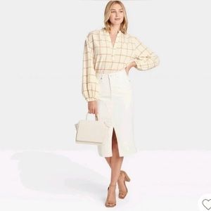 🎉 *3 for $25* A New Day Geometric Balloon Sleeve Top - Size M